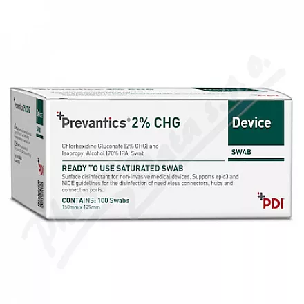 Prevantics 2% CHG Wymaz z urządzenia 150x129mm 100ks