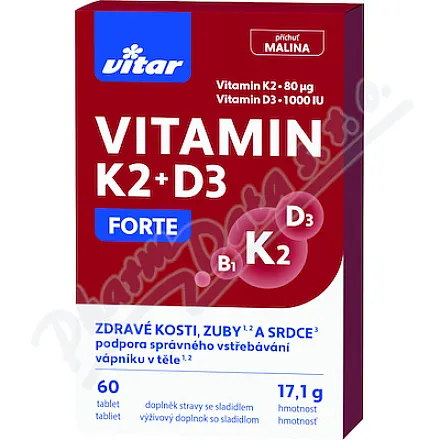 Vitar Witamina K2 D3 Forte tbl.60