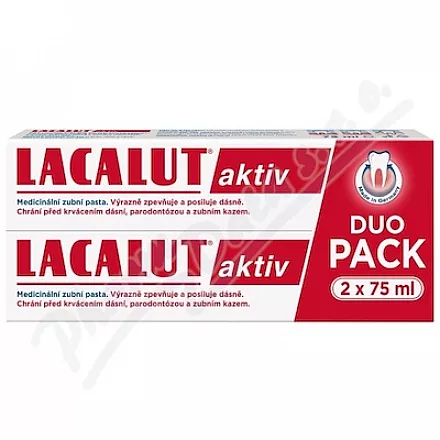 Lacalut Aktiv zubní pasta 2x75ml