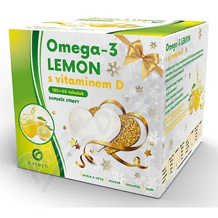 Omega-3 LEMON z witaminą D 180+60 Galmed