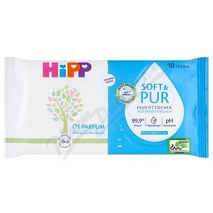 HiPP BabySANFT vlhčené ubrousky Soft&Pur 10ks
