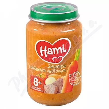 Hami Warzywa z duszoną wieprzowiną 200g 8M 