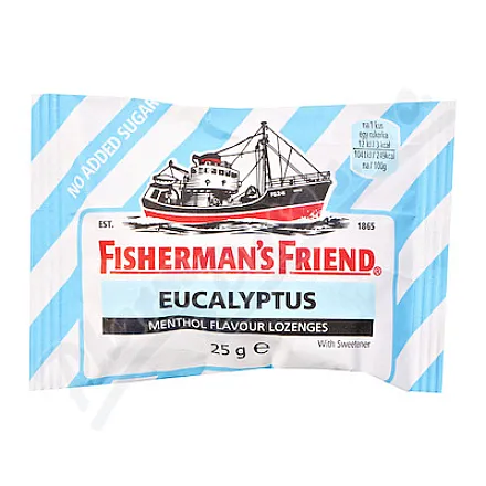 Fishermans Friend bonbóny dia eukalyptus/modré 25g