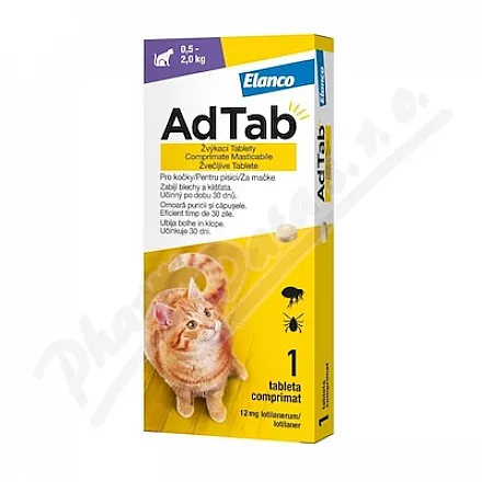 AdTab 12mg tabletki do żucia dla kotów 0,5-2kg 1szt