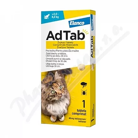 AdTab 48mg tabletki do żucia dla kotów >2-8kg 1szt