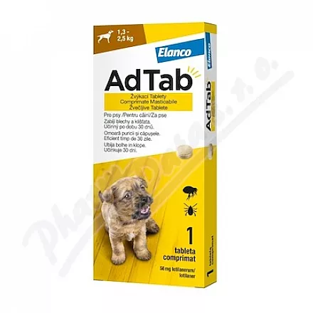 AdTab 56mg tabletki do żucia dla psów 1,3-2,5kg 1szt.