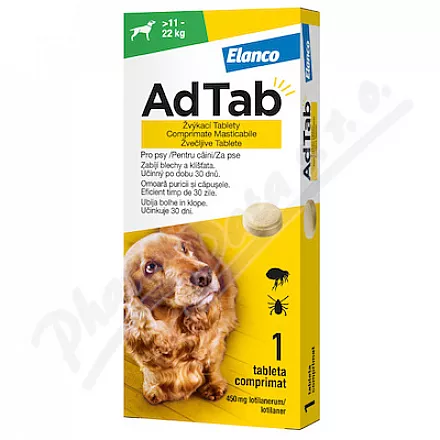 AdTab 450mg tabletki do żucia dla psów >11-22kg 1szt