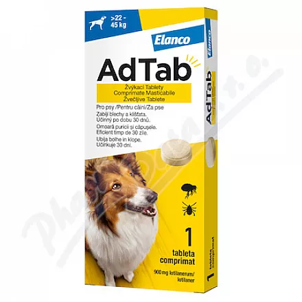 AdTab 900mg žvýkací tablety pro psy >22-45kg 1ks