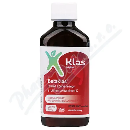 Klas BetaKlas – ekstrakt z buraków czerwonych z rutyną i witaminą C, 200 ml