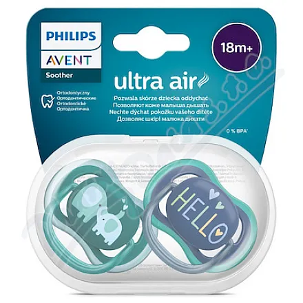Philips AVENT Smoczek Ultra Air 18m+ dla chłopców / rys. 2 szt.