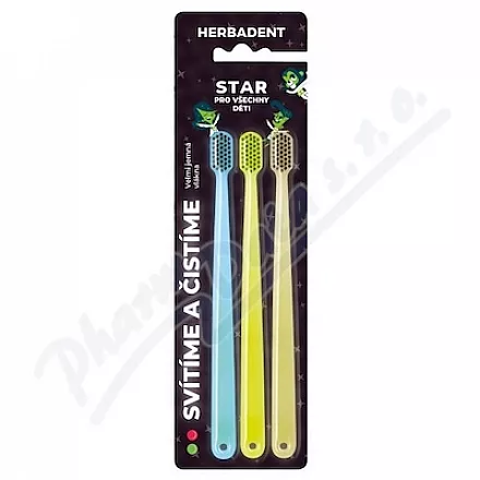 HERBADENT STAR stomatologiczna karta świetlna dla dzieci bardzo cienka 3szt.