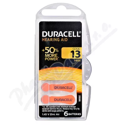 Baterie do naslouch.Duracell DA13P6 Easy Tab 6ks