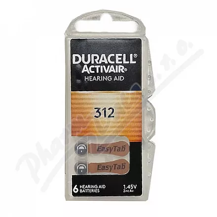 Duracell DA312 baterie do naslouchadel 6ks