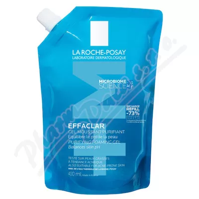 LA ROCHE-POSAY EFFACLAR Čisticí gel refill 400ml - odličování,odličování obličeje,čištění obličeje,čistění pleti,