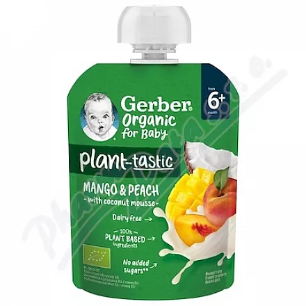 Gerber Mango brzoskwinia z mlekiem kokosowym BIO 80g 6M 