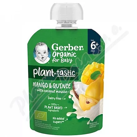 Gerber Mango pigwa z kokosem BIO 80g 6M 