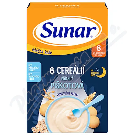 Sunar Kaszka mleczna 8 zbóż gąbka 8m 210g