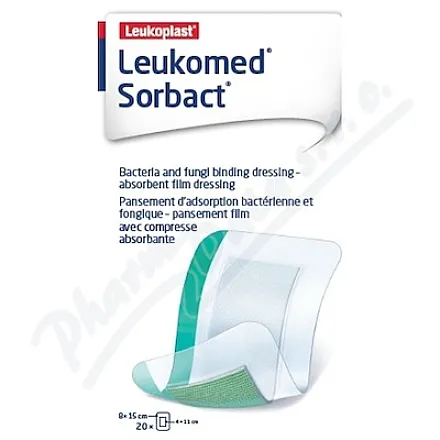 Leukomed Sorbact pooperační krytí 8x15cm 20ks