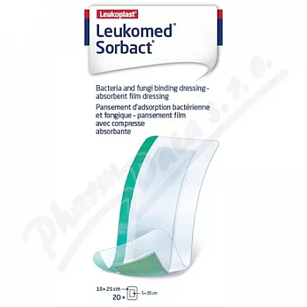 Leukomed Sorbact pooperační krytí 10x25cm 20ks