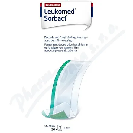 Leukomed Sorbact pooperační krytí 10x30cm 20ks