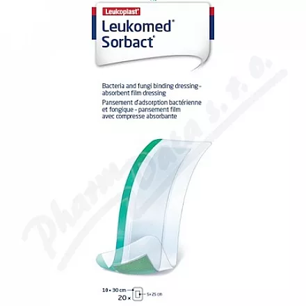 Leukomed Sorbact pooperační krytí 10x30cm 20ks