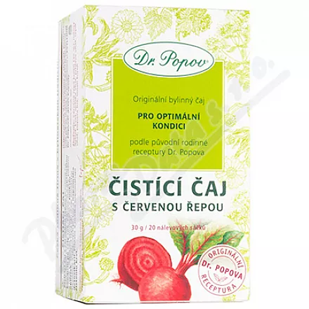 Dr.Popov Čaj Čistící s červenou řepou 20x1.5g