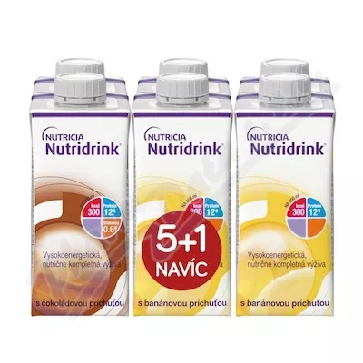 Nutridrink balíček 5+1 (čokoláda-banán) 6x200ml