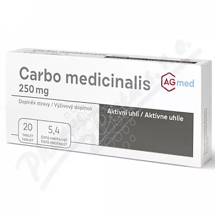 Carbo medicinalis 250mg tbl.20 AGmed