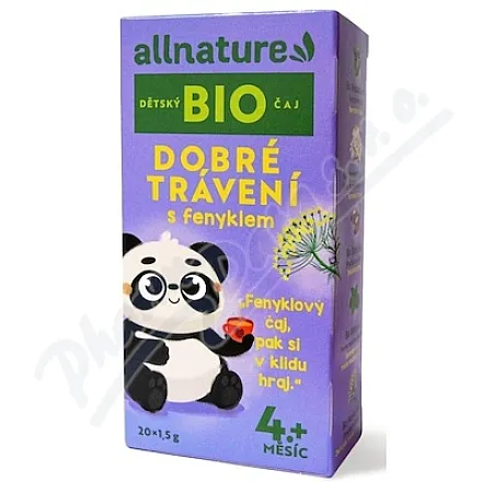 Allnature Děts.čaj Dobré tráv.fen.BIO 20x1.5g 4m+