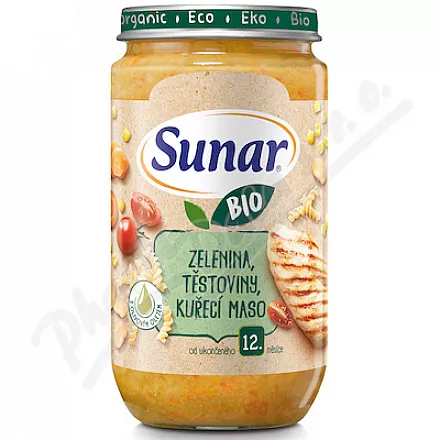 Sunar příkrm Zelenina těstoviny kuř. maso BIO 235g