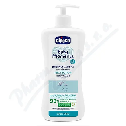 CHICCO Baby Moments Żel pod prysznic z rumiankiem + dozownik 500 ml