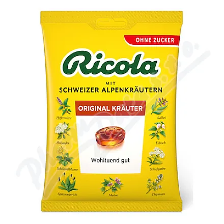 RICOLA Original ziołowa bez cukru 75g