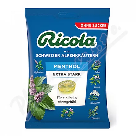 RICOLA Menthol Extra strong bez cukru 75g