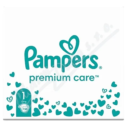 Pampers Premium Care 1 – pieluchy dla dzieci o wadze 2–5 kg, 156 sztuk