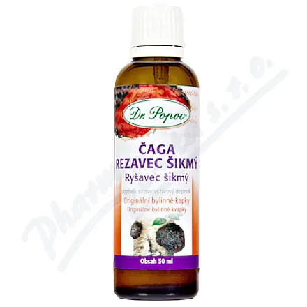 Dr.Popov Krople ziołowe Chaga-Rezavec skośne 50ml