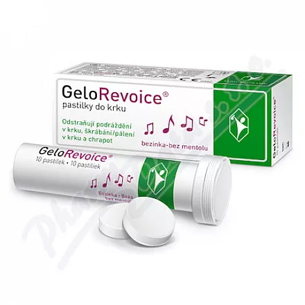 GeloRevoice pastylki do ssania na gardło z czarnego bzu - bez ment. 10szt.