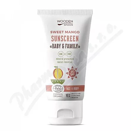 Wooden Spoon Opalovací mléko Mango SPF50 150ml