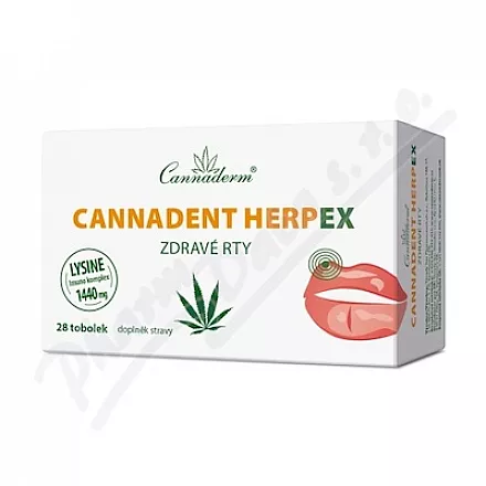 Cannaderm Cannadent HerpEX zdravé rty 28 tob.