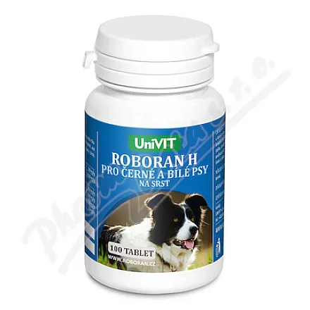 UniVIT ROBORAN H dla psów o czarnej i białej sierści, tabletki, 100 szt.