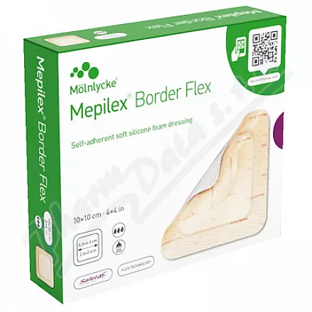 Mepilex Border Flex pěn.samolep.krytí 10x10cm 10ks