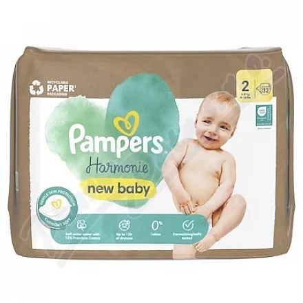 Pampers Harmonie New Baby 2 plenky 4-8kg 32ks
