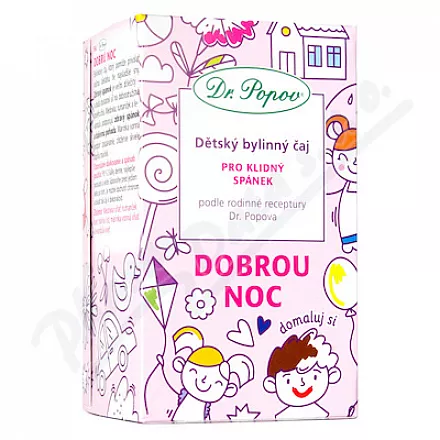 Dr.Popov Herbatka ziołowa dla dzieci - Dobra noc 20x1,5g
