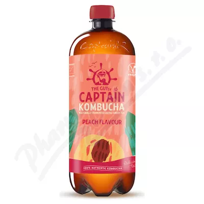The Gutsy Captain Kombucha broskev BIO 1l