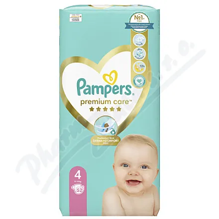 Pampers Premium Care 4 pieluchy 9–14 kg, 52 sztuki