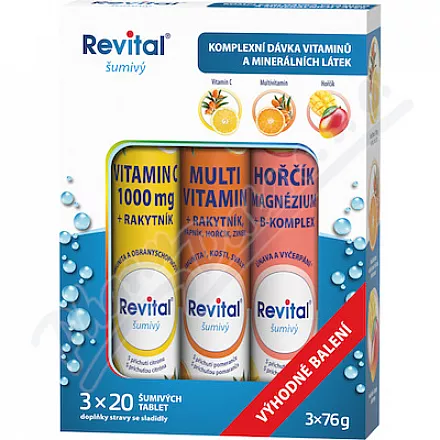 Revital Vit.C Multiwitamina Magnez eff.tbl.3x20