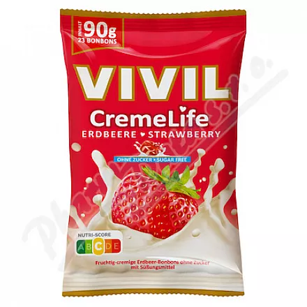 Vivil CremeLife truskawkowy bez cukru 90g