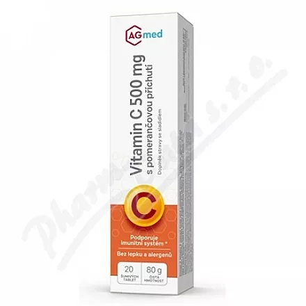 Witamina C 500mg pomarańczowy tbl.eff.20 AGmed
