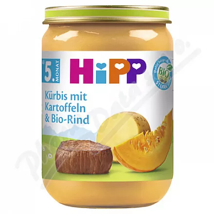 HiPP Dýně brambory a hovězí maso BIO 5m 190g