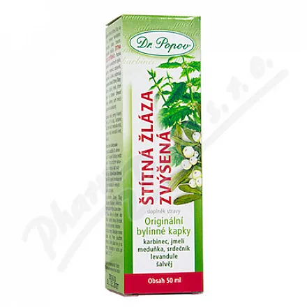 Dr.Popov Kapky bylinné Štítná žláza zvýšená 50ml