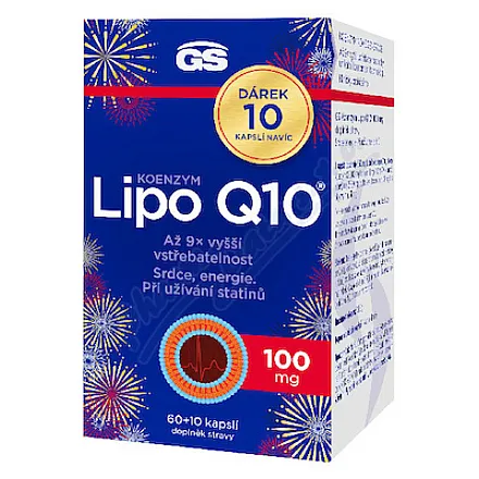 GS Koenzym Lipo Q10 100mg cps.60+10 dárek